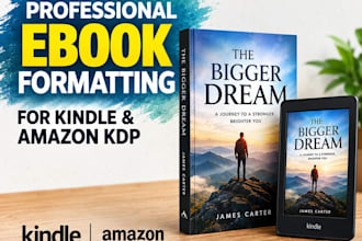 professionally format your ebook for kindle and amazon KDP