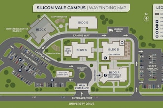 design business park maps, tenant maps and commercial site plans