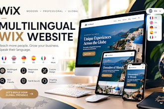 create a professional multilingual wix website
