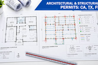 architectural and structural drawings for permit in california texas and florida