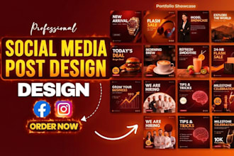 design attractive instagram and facebook posts