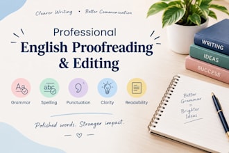 proofread and edit your english writing
