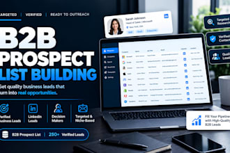 build targeted b2b prospect lists, business leads and linkedin leads