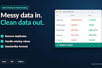 clean and structure your dataset