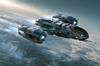 design a sci fi spaceship