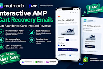 build interactive amp cart recovery emails in mailmodo