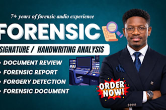 do forensic signature and handwriting analysis, forgery detection,report writing