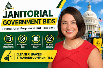 prepare cleaning contract proposal and government bid response