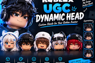 model roblox dynamic head,  ugc avatar bundle and ugc item