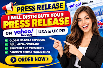 distribute your press release article on yahoo finance apnews msn USA UK PR site