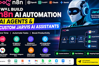 build n8n ai automation ai agent and custom jarvis ai assistant