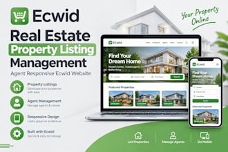 design real estate property listing management agent responsive ecwid website