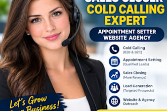 be guarantee sales closer cold calling expert appointment setter website agency