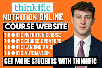 do thinkific course creators, thinkific nutrition course thinkifi course website