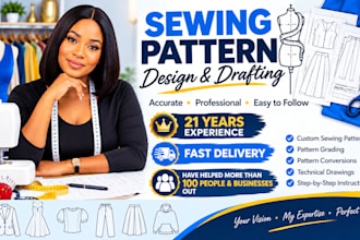 create professional sewing patterns for clothing and apparel