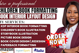 children book formatting, coloring book, children picture book interior design