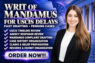 draft writ of mandamus for uscis delay and pending immigration cases fast