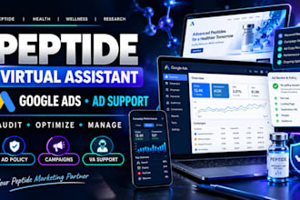 be your peptide virtual assistant, fix ad ban run peptide ads google ads