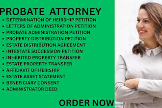 be your probate lawyer for letter of administration,heirship and estate transfer