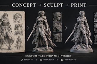 sculpt dnd tabletop miniature stl packs for kickstarter and patreon