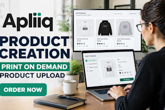 create upload apliiq print on demand products shopify pod store printify gelato
