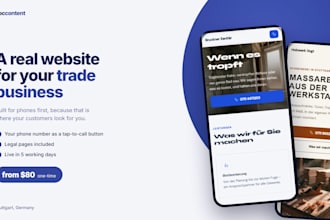build a fast mobile first one page website for your small business