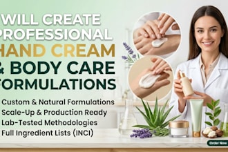 create professional hand cream and body care formulations