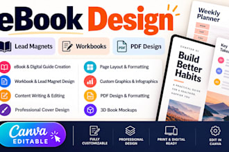 do ebook design, digital guides, lead magnets, PDF design