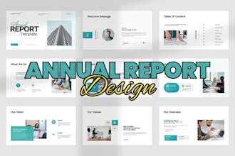 design corporate annual report, company report and financial report and template