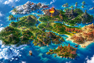 create a professional custom minecraft map, world, or map