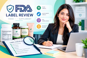 do fda label review for food, supplement and cosmetics