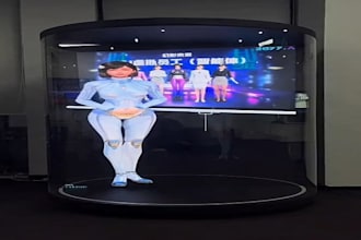 3d hologram animation for your holographic display, product presentation project