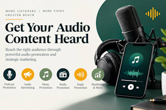promote setup your podcast music radio commercial and jingle