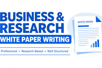write a professional business and research white paper