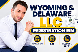 register wyoming llc, delaware llc,  and file ein for non us and us resident