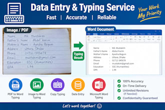 accurate typing and data entry services