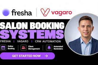 set up fresha vagaro salon booking systems crm workflows client reminders