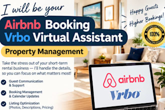 be airbnb booking vrbo virtual assistant property management  guest support