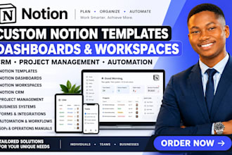 create notion template notion dashboard notion crm automation workflow system
