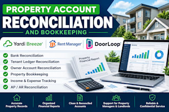 reconcile property account in yardi breeze rent manager doorloop and bookkeeping