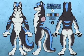 draw furry cartoon art furry oc furry badge furry vtuber model furry chibi