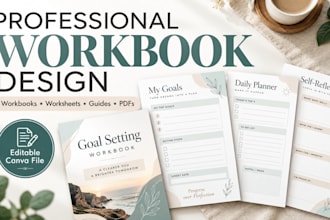 design a professional canva workbook or worksheet