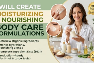 develop moisturizing and nourishing body care formulations