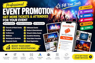 do event promotion, ticket sales, webinar, concert, eventbrite marketing