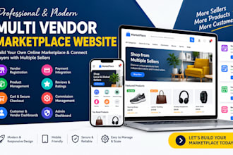 build multi vendor ecommerce marketplace website using shopify wordpress website