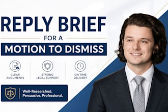 draft a compelling US reply brief to an opposition for a motion to dismiss today