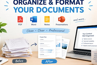 organize and format your texts and documents