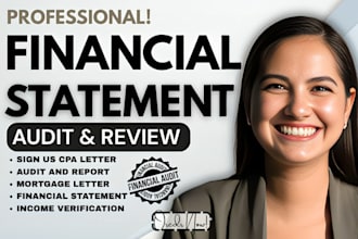 prepare and sign US CPA letter, audit financial CPA, financial statement