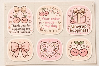 design genz packaging stickers and kawaii stickers