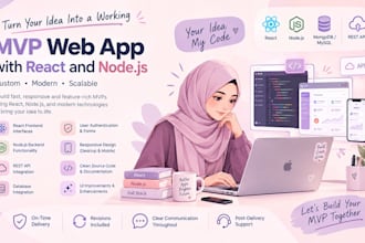 build custom mvp web apps with react and nodejs